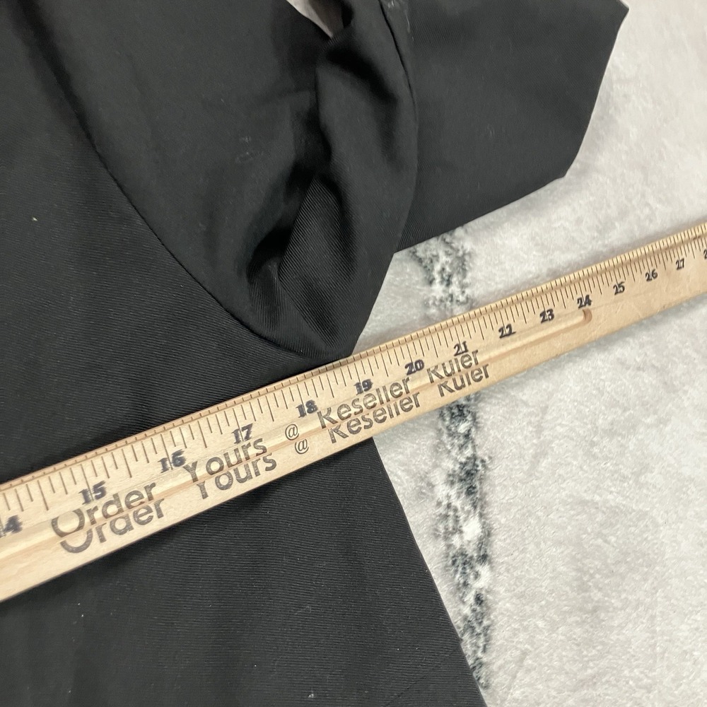 COS Black Gathered Waist Midi Dress 3/4 Sleeve Minimalist A-Line Women's US 4 - Picture 4 of 14